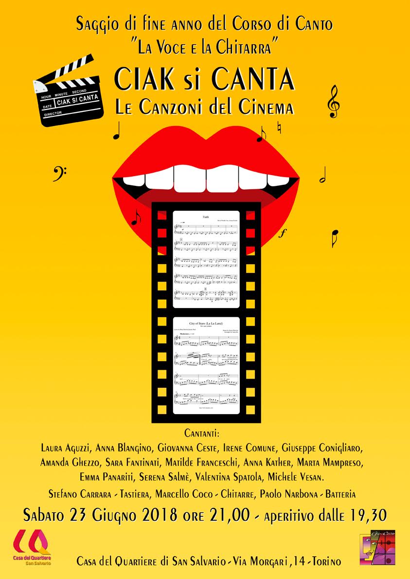Ciak si canta: saggio finale del corso di canto “La Voce e la Chitarra” Ciak si canta: saggio finale del corso di canto "La Voce e la Chitarra"