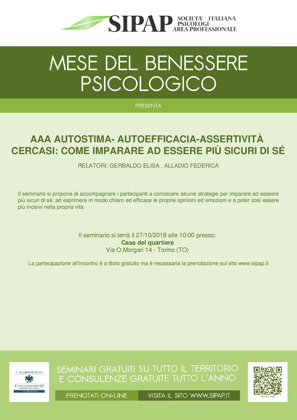 Mese del benessere psicologico