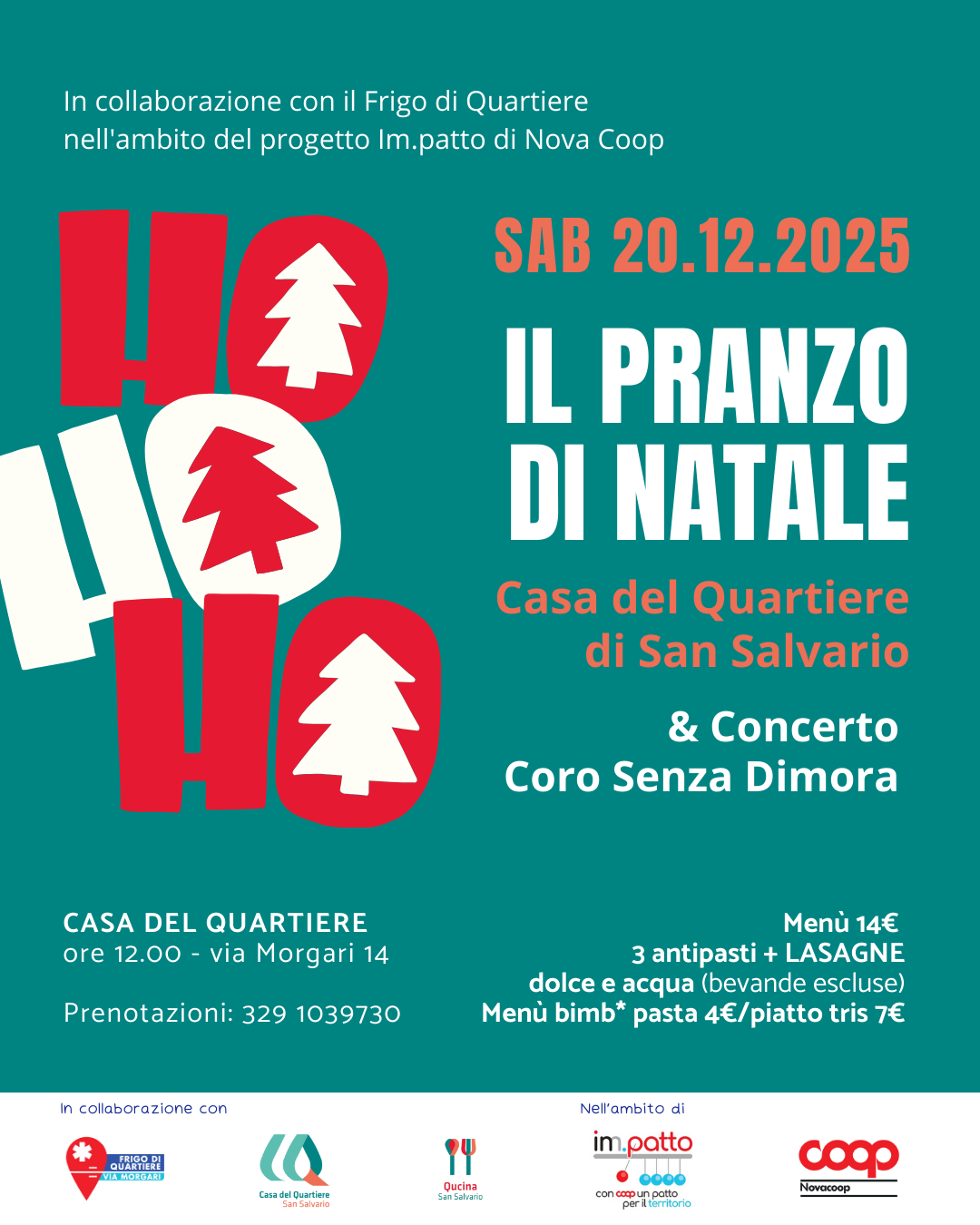 Il pranzo di Natale alla Casa del Quartiere